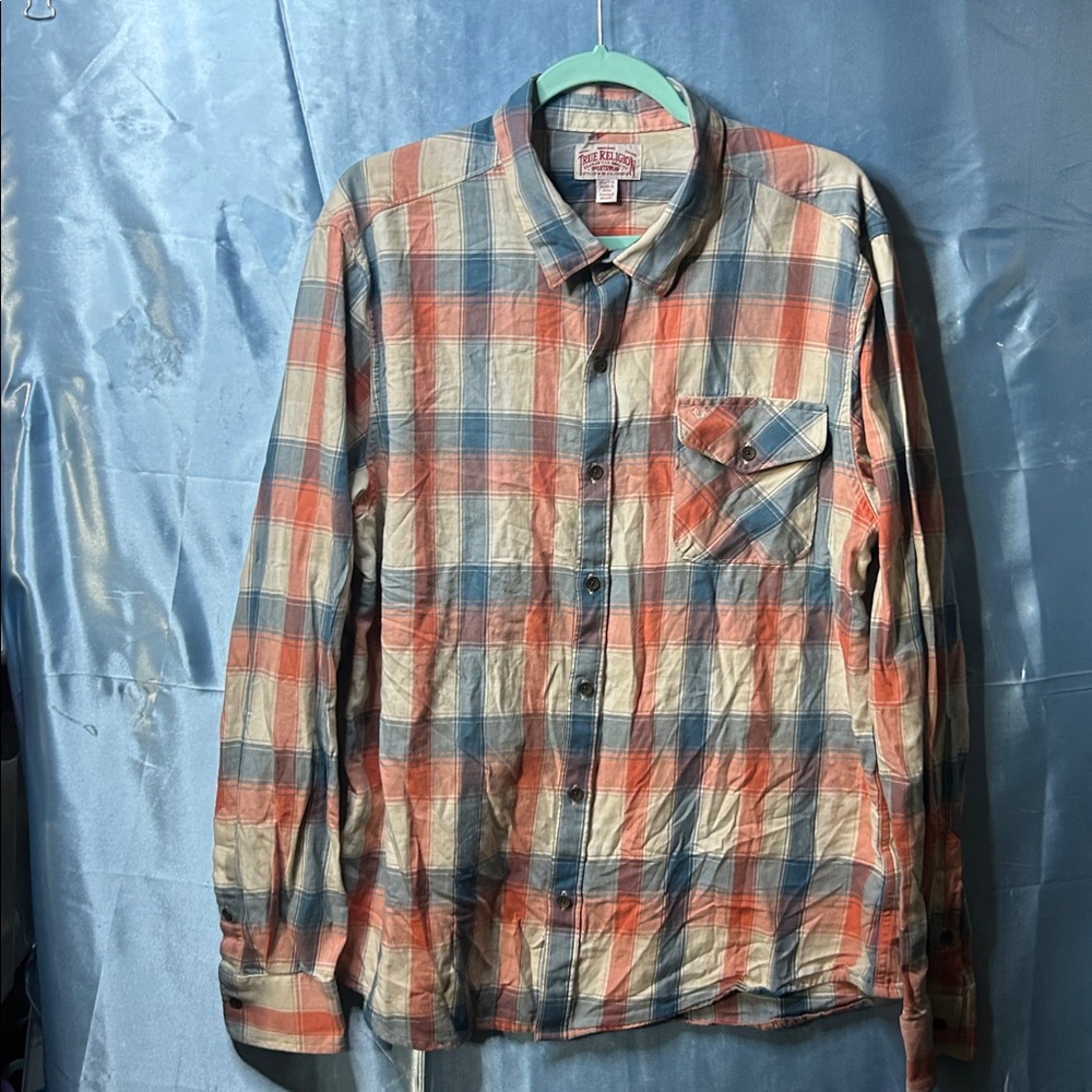 True Religion western Multicolor Plaid Shirt